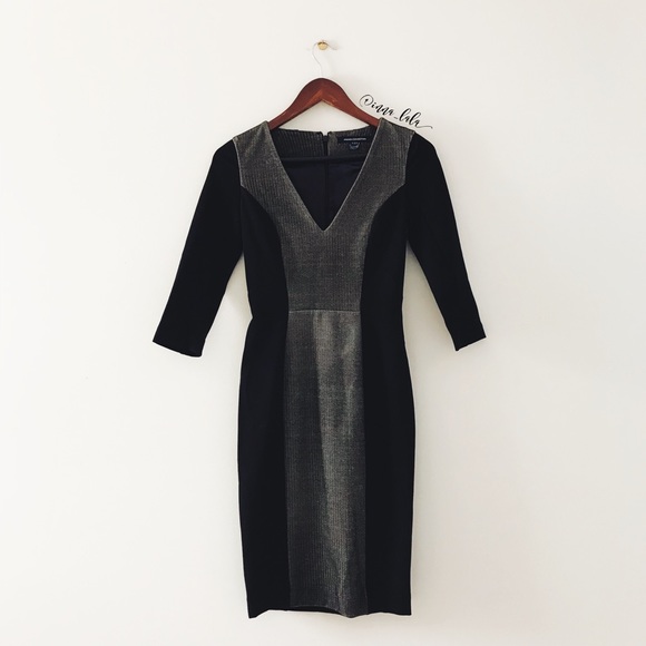 French Connection Dresses & Skirts - French Connection • Chevron Velvet Sheath Dress